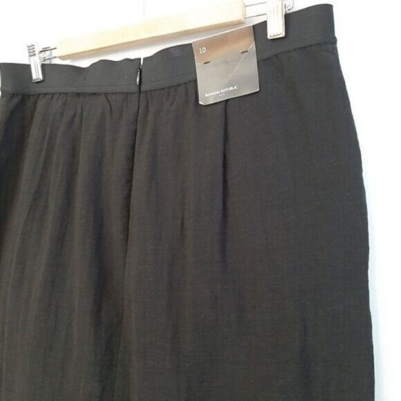 BANANA REPUBLIC | New Mini Skirt Ruffle Black Neutral Sz 10 - Picture 6 of 9